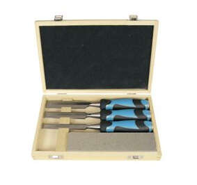 Image du produit Coffret 3 Ciseaux Bois/Manche bi mat L 12/26/40mm