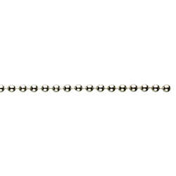 Image du produit Cha&icirc;ne Perl&eacute;e Laiton Chrom&eacute; - 3,6 mm (vendu au m&egrave;tre)