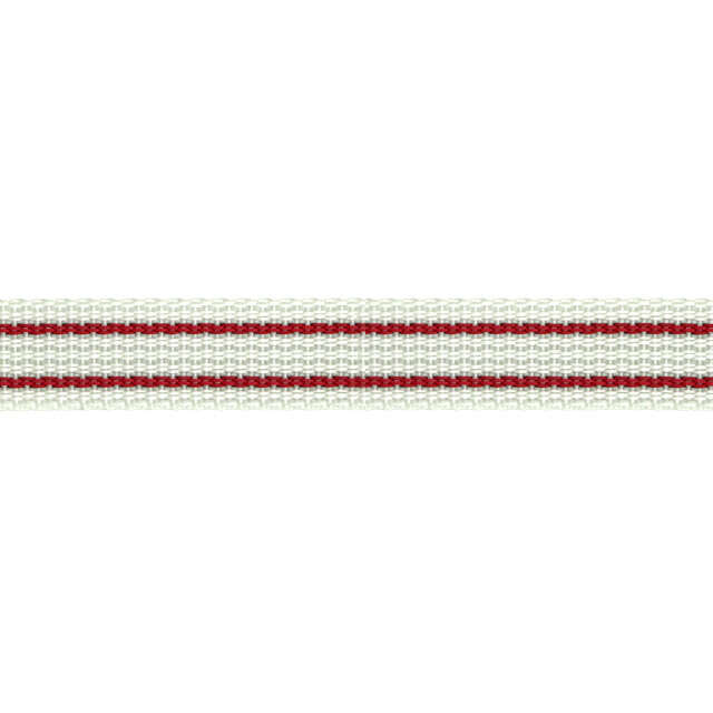 Image du produit Sangle de Volet Roulant - Fils Polypropyl&egrave;ne - Blanc/Brun - 21 mm (vendu au m&egrave;tre)