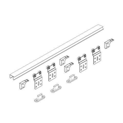 Image du produit SLIKTO Syst Coulissant  Double Alu 50kg 2m TU050K/200