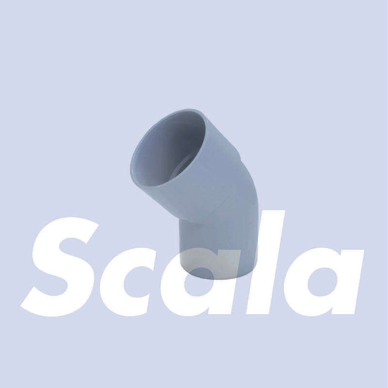 Image du produit Scala - Coude Pluvial pour Goutti&egrave;re 50 mm / 45&deg;- Gris Clair
