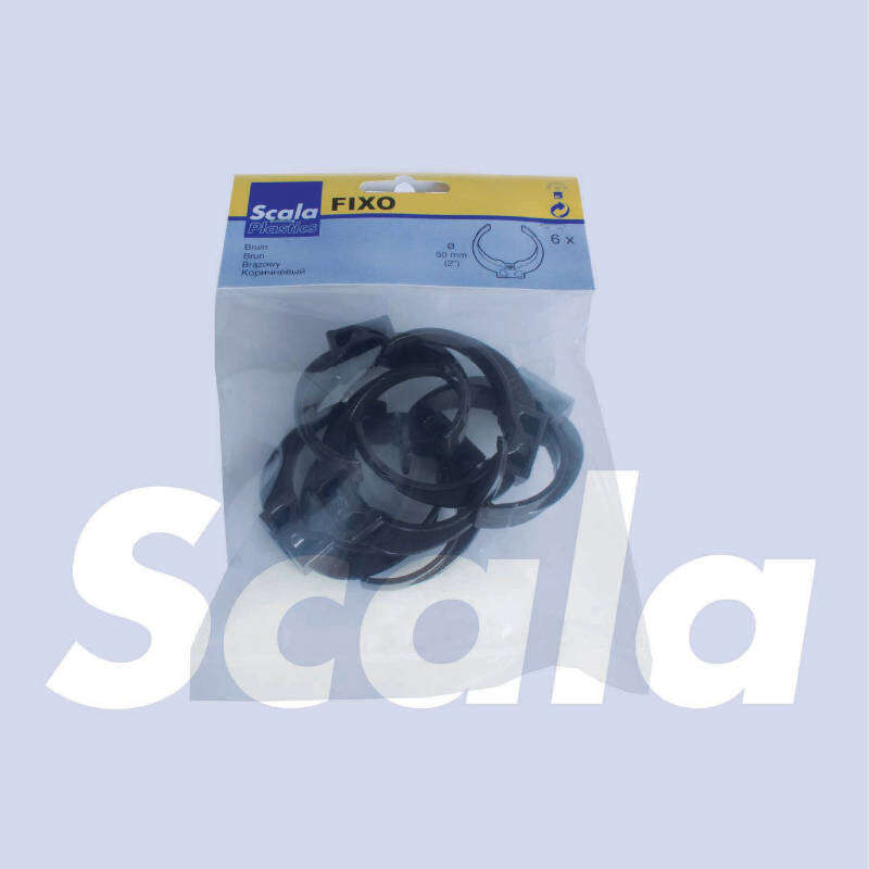 Image du produit Scala - Fixo Crochet Goutti&egrave;re &Oslash; 50 mm - Brun (6 pi&egrave;ces)
