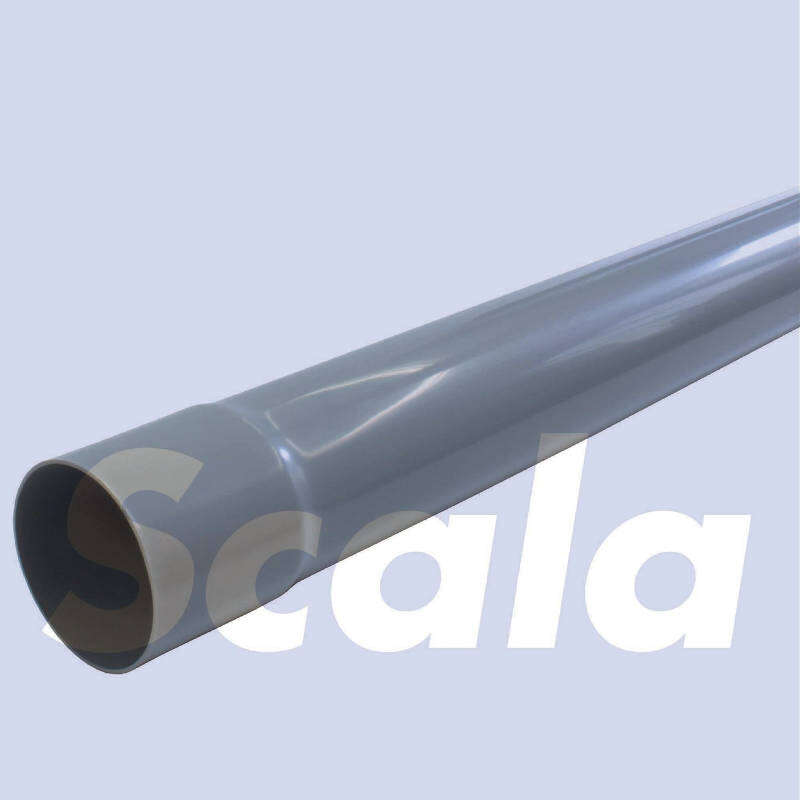 Image du produit Scala - Tuyau / Tube de Descente &Oslash; 80 mm en PVC, &eacute;p. 1,5 mm - Gris Fonc&eacute; - 3 m