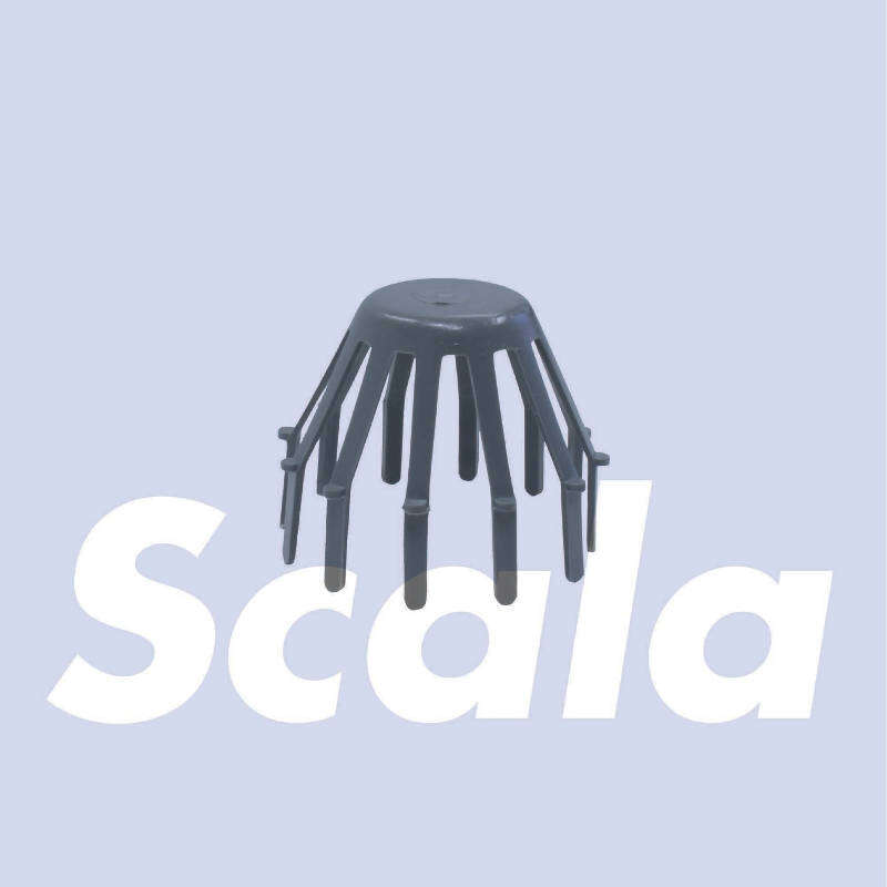 Image du produit Scala - Crapaudine, Arr&ecirc;t de feuille en PVC - &Oslash; 80 mm - Gris Fonc&eacute;