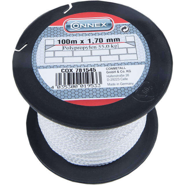 Image du produit Cordeau Polypropyl&egrave;ne - Blanc - &Oslash; 1,7 mm - Bobine 100 m
