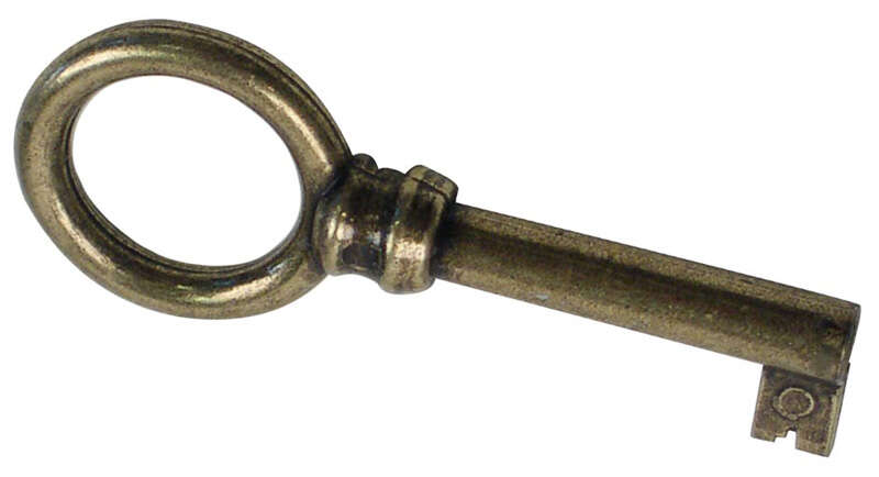 Image du produit Cl&eacute; per&ccedil;&eacute;e pour serrure de meuble Zamac Bronz&eacute;e