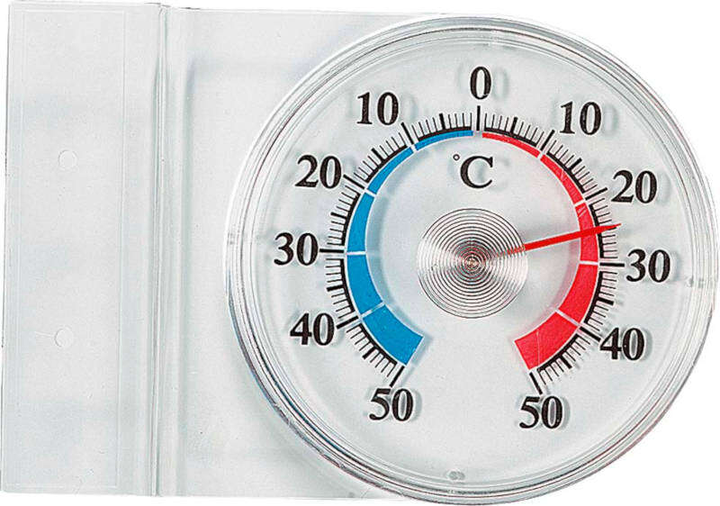 Image du produit Thermom&egrave;tre de Fen&ecirc;tre - Autocollant - &Oslash; 7 cm