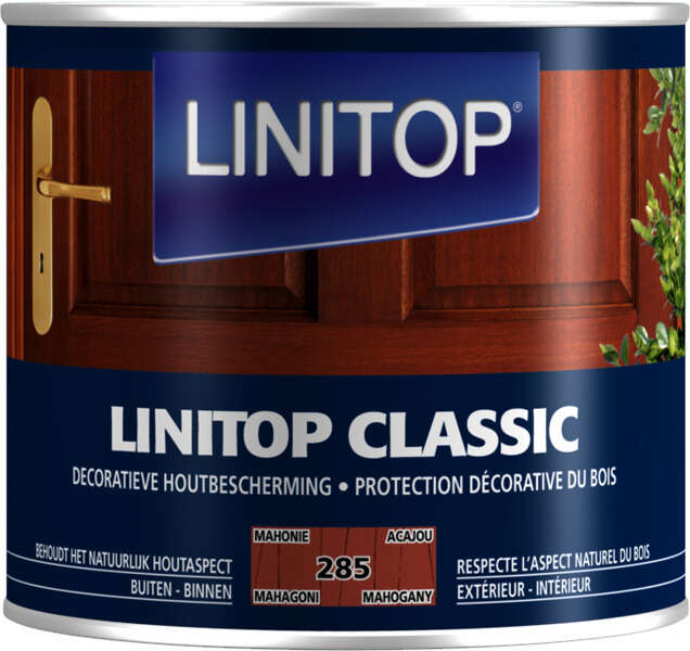 Image du produit Linitop&reg; Classic - Protection D&eacute;corative du Bois - (285) Acajou 0,5 L & 1L