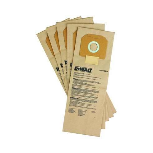 Image du produit Dewalt Sac papier pour Aspirateur DWV902 5pc DWV9401-XJ