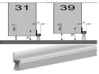 Image du produit Ellen - Profil d'Isolation bas de Porte - 38 x 7 x 2500mm