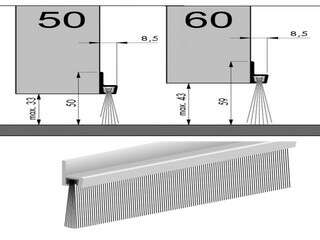 Image du produit Ellen - Bas de porte Brosse - 50 x 8,5 x 250 cm