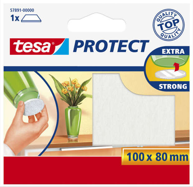 Image du produit Tesa&reg;- Feutres Anti-Rayures - Blanc - 100 x 80 mm
