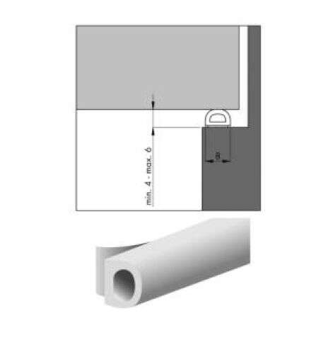 Image du produit Ellen - Joint d'Air D - Blanc - 8 x 6 mm - 7,5 m