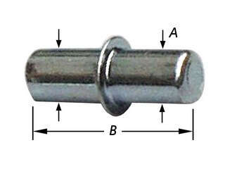 Image du produit Taquet d'&eacute;tag&egrave;re &agrave; percer - Mod&egrave;le cylindrique double - Zingu&eacute; - &Oslash; 5 x &Oslash; 5 x 16 mm