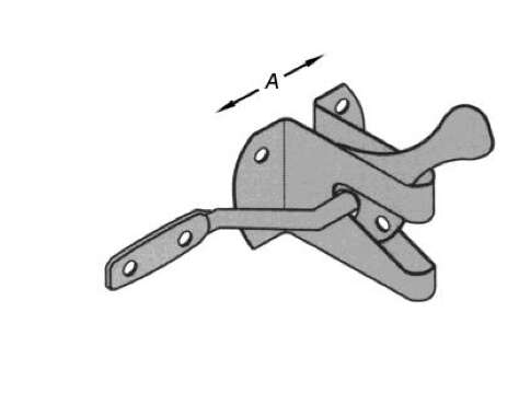 Image du produit Fermeture pour portillon de jardin - Clapet automatique - R&eacute;versible