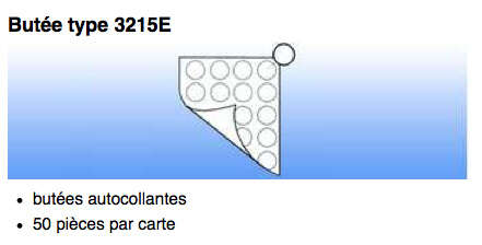 Image du produit But&eacute;e autocollante de porte de meuble - Transparent - &Oslash; 10 x 1,5 mm - Feuille 50p