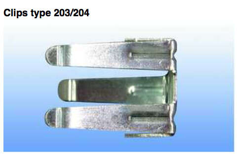 Image du produit Clips / Fixation de plinthe pour Pied de Meuble - Pour Camar 323/S - Type 204 - Zingu&eacute; - &Oslash; 28 mm - 55 x 30 mm