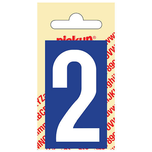 Image du produit CHIFFRE ADHESIF NOBEL BLEU+BLANC 2 60mm