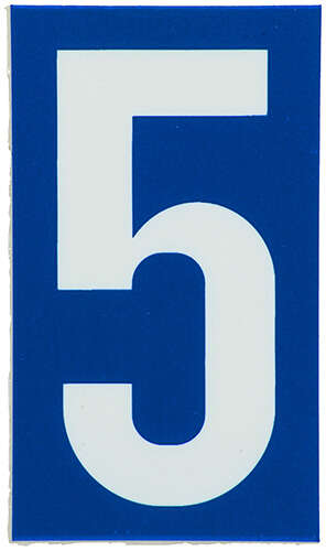 Image du produit CHIFFRE ADHESIF NOBEL BLEU+BLANC 5 60mm