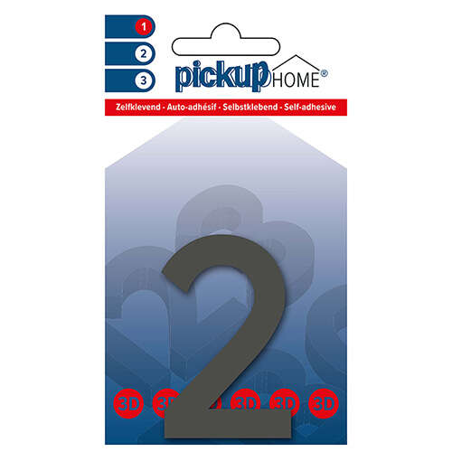 Image du produit CHIFFRE ADHESIF 3D RIO GRIS 2 60mm