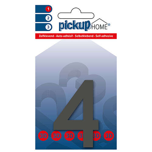 Image du produit CHIFFRE ADHESIF 3D RIO GRIS 4 60mm