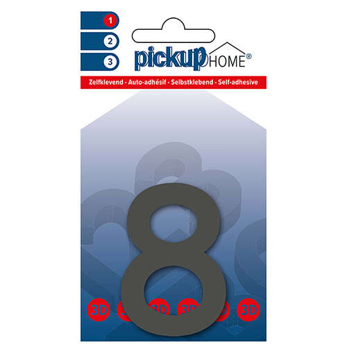 Image du produit CHIFFRE ADHESIF 3D RIO GRIS 8 60mm