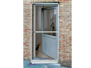 Image du produit Stopinsect - Porte Moustiquaire en Kit Deluxe 220 x 100 cm - Gaze gris - Blanc