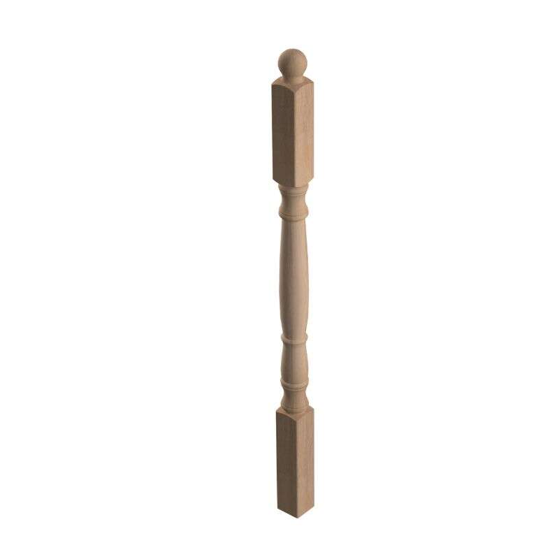 Image du produit Poteau Tourn&eacute; - PT1 SOGEM - Ch&ecirc;ne - 70 x 70 mm - Haut: 130 cm