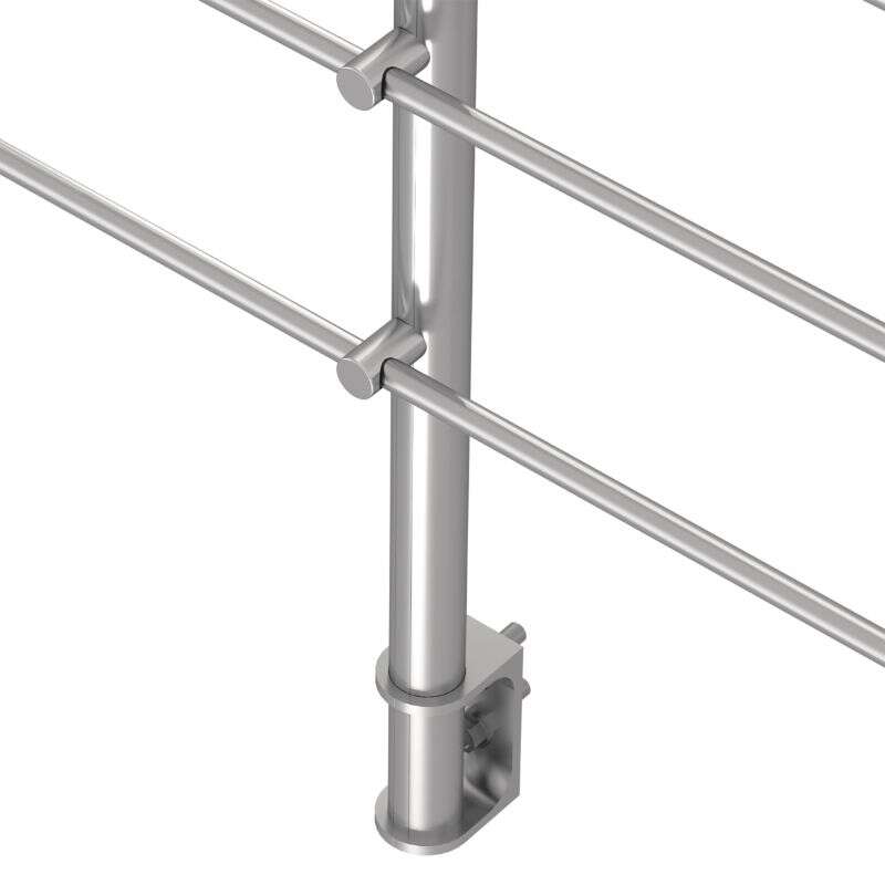 Image du produit SOGEM - Garde-corps 'Rondo+' - Poteau - Aluminium - Fixation lat&eacute;rale