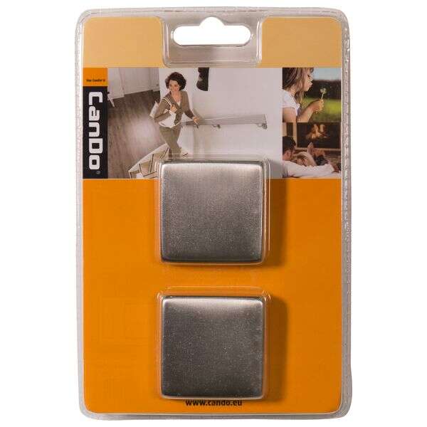 Image du produit Embout Carr&eacute; pour Rampe / Main Courante - Cando&reg; - Aspect Inox - 40 x 40 mm