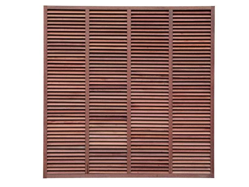 Image du produit Ecran de Jardin FELIX - Keruing/Bangkirai - Treillis Louvre N&deg;26 - 1800 x 1800 mm