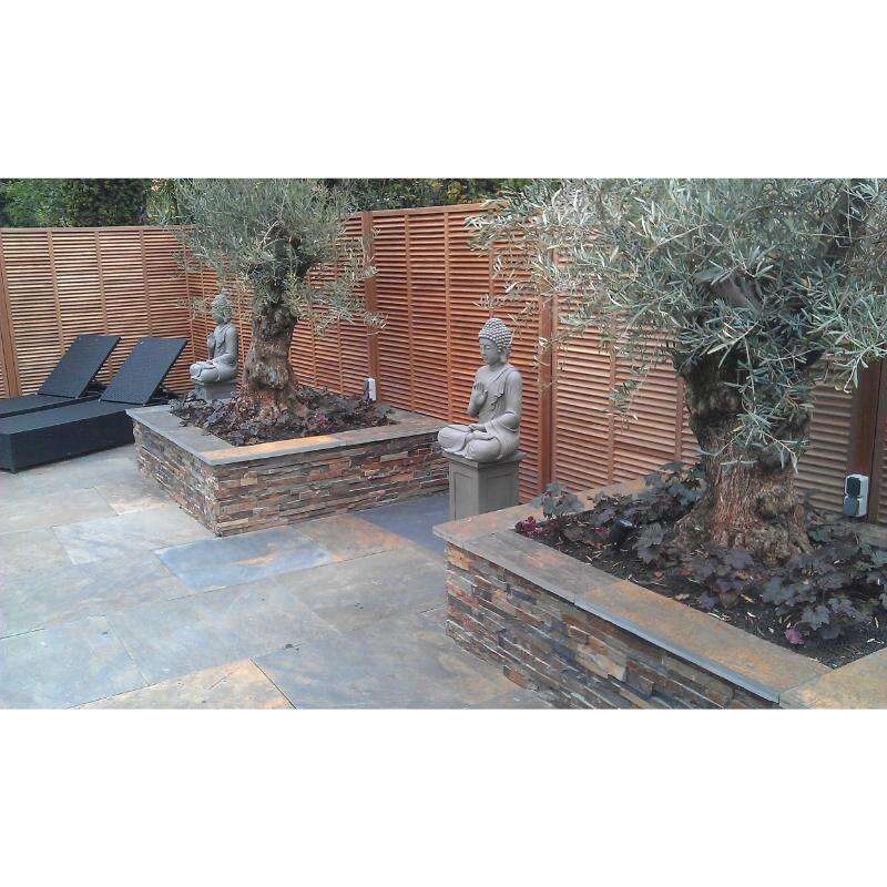 Image du produit Ecran de Jardin FELIX - Keruing/Bangkirai - Treillis Louvre N&deg;26 - 1800 x 1800 mm