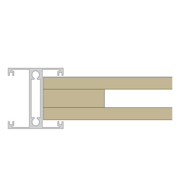 Image du produit Quadra - Poteau Alu RAL 7016 pour panneau 52 mm - 60 x 65 x 2700 mm