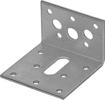 Image du produit Equerre d'assemblage - Ajustable (boutonni&egrave;re) - Zingu&eacute; - 40 x 60 x 60 x 2,5 mm