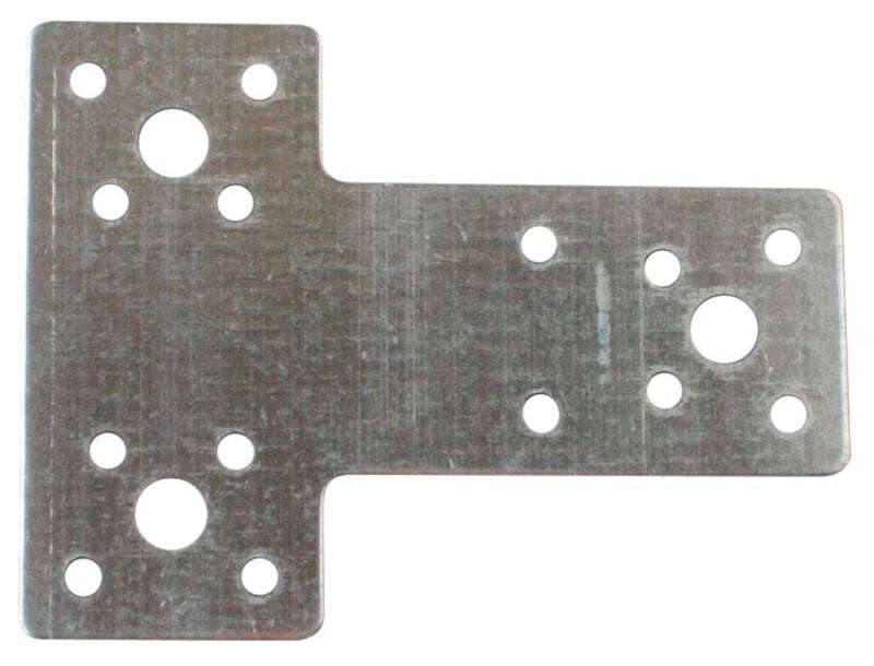 Image du produit Equerre Plate d'assemblage - Mod&egrave;le 'T' - Zingu&eacute; - 70 x 50 x 16 x 2 mm