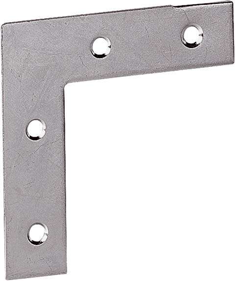 Image du produit Equerre Plate d'assemblage - 4 trous - Zingu&eacute; - 40 &agrave; 250 mm