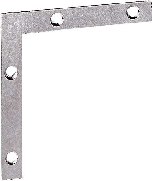 Image du produit Equerre Plate d'assemblage - 4 trous - Zingu&eacute; - 40 &agrave; 250 mm