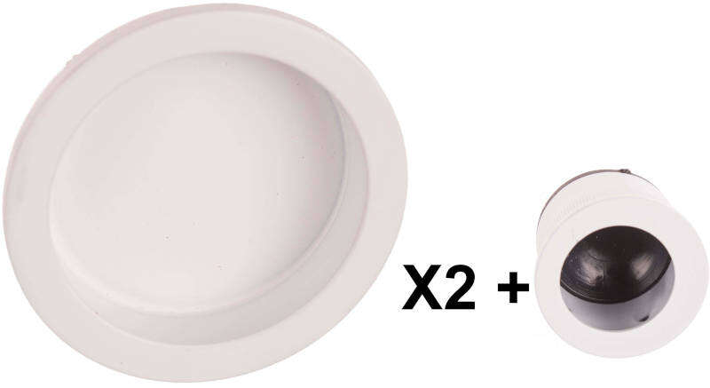 Image du produit Poign&eacute;e de Meuble - &agrave; Encastrer - Rond - Nickel&eacute; - &Oslash; 55 mm (48 mm) (2 pi&egrave;ces)