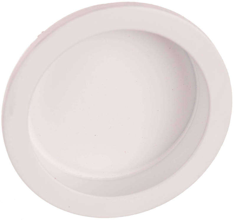 Image du produit Poign&eacute;e de Meuble - &agrave; Encastrer - Rond - Blanc - &Oslash; 55 mm (48 mm)
