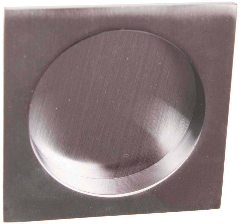 Image du produit Poign&eacute;e de Meuble - &agrave; Encastrer - Carr&eacute; - Nickel&eacute; - 55 mm (48 mm)