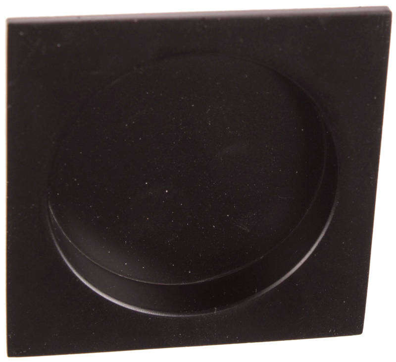 Image du produit Poign&eacute;e de Meuble - &agrave; Encastrer - Carr&eacute; - Noir - 55 mm (48 mm)