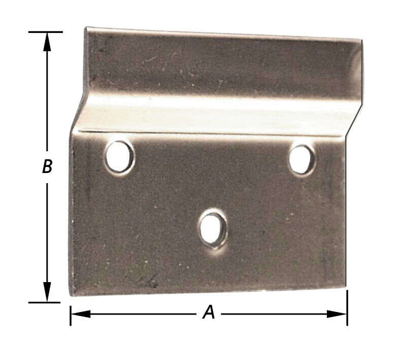 Image du produit R&eacute;glette de fixation pour support d'armoire &agrave; suspendre - coude 6 mm - Galvanis&eacute; - 58 x 50 mm (2p)