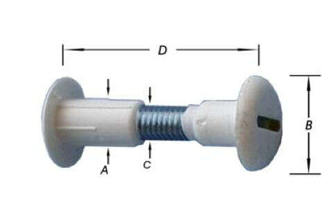 Image du produit Vis d'assemblage de meuble - R&eacute;glage - Brun ou Blanc