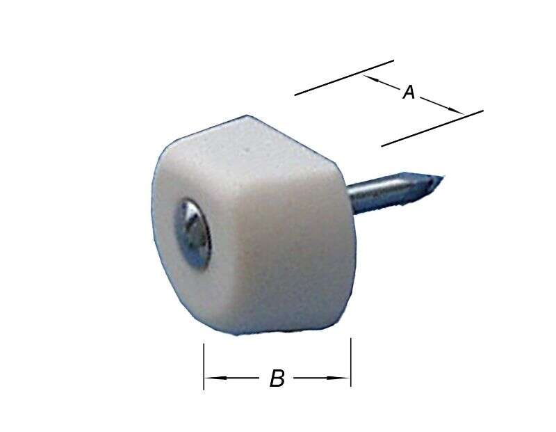 Image du produit Taquet d'&eacute;tag&egrave;re &agrave; clouer - Mod&egrave;le aplati - Blanc ou Brun - 15 x 8 mm (12p)