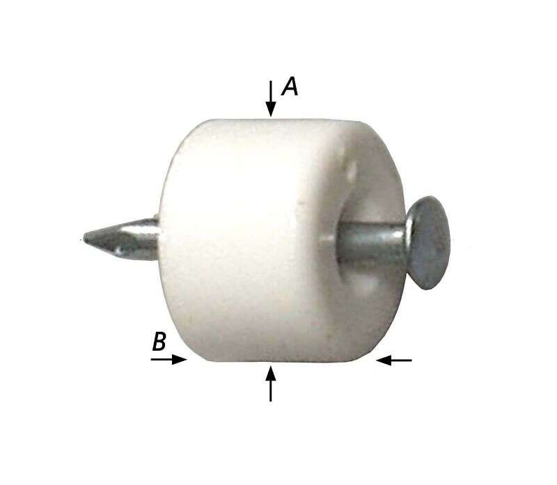Image du produit Taquet d'&eacute;tag&egrave;re &agrave; clouer - Mod&egrave;le rond - Blanc ou Brun - 11 x 10 mm (12p)