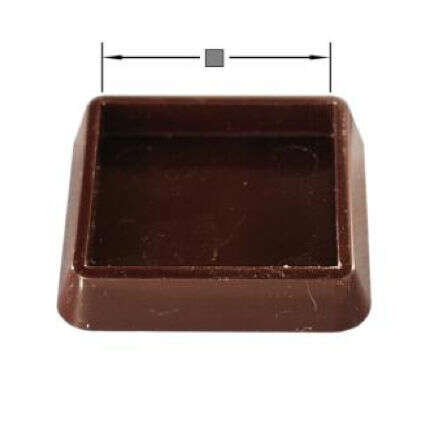 Image du produit Godet pour pied de meuble - Carr&eacute; - Mati&egrave;re synth&eacute;tique - Transparent - 30 x 30 mm (4p)