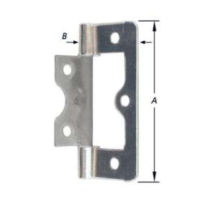 Image du produit Charni&egrave;re de meuble - Broche riv&eacute;e - Laitonn&eacute;e - 2 Formats (2p)