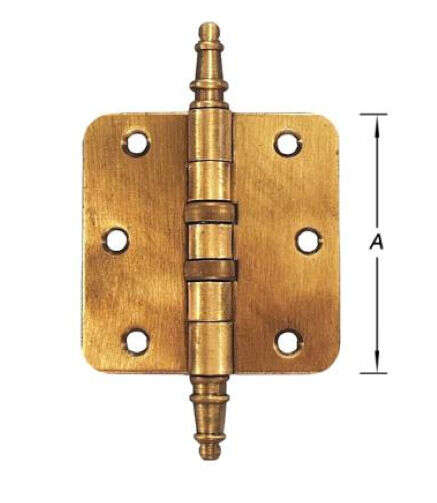 Image du produit Charni&egrave;re - Coin arrondi - Roulement &agrave; billes, Broche d&eacute;montable - Bouton vase - Noeud &Oslash; 11,5 mm