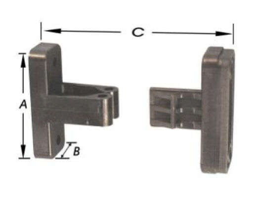 Image du produit Arret de pince avec nez - Blanc ou Noir - 50 mm (2p)