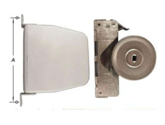 Image du produit Enrouleur de volet roulant - Pour sangle 22 mm de maxi 5 m - Ressort - Boitier ouvrant & orientable - Blanc - 150 mm